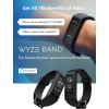 WYZE Band Fitness Tracker with Alexa Built-in, Activity Tracker Watch with Heart Rate Monitor, Smart Fitness Band with Step Counter, Calorie Counter, Pedometer Water Resistant, Black