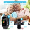 2021 Version Fitness Tracker with Body Temperature Heart Rate Blood Pressure Sleep Health Monitor, IP68 Waterproof Activity Tracker, Step Calorie Counter Pedometer Watch for Men Women Teens